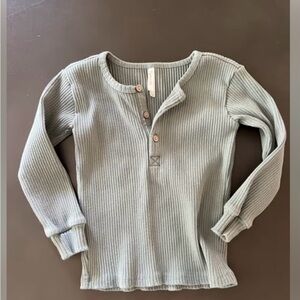 Rylee + Cru Ribbed Long Sleeve Tee | Green​/​Sage